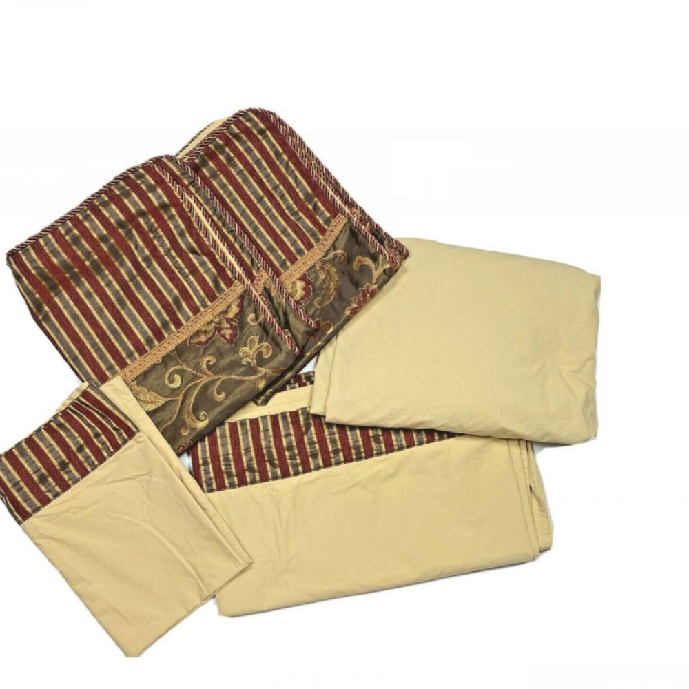 Gorgeous Full Sheets Bedding Set Tan Red Brown